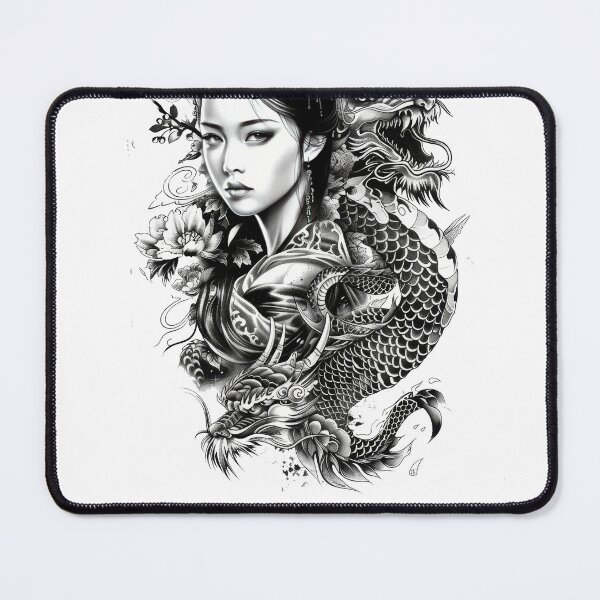 Item preview, Highly Detailed Japanese Tattoo Style Art designed and sold by Lucy Goosy Art.