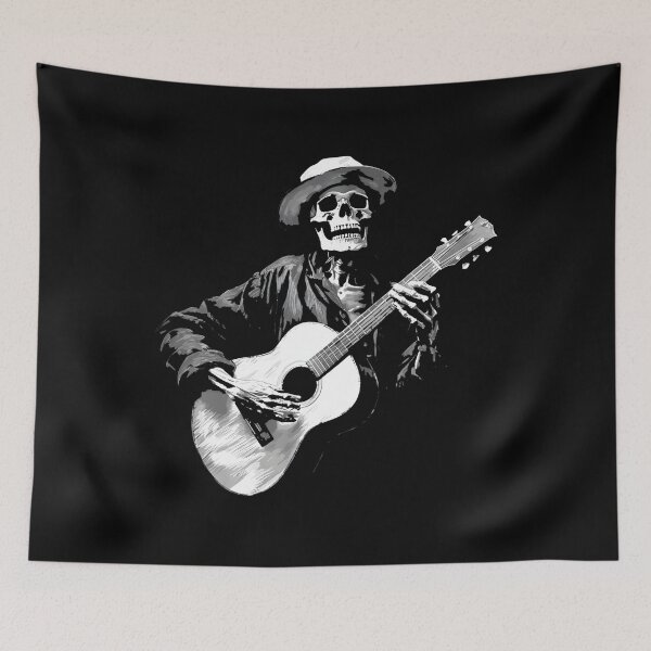 Item preview, Skeleton Playing Acoustic Guitar Guitarist Music Lover designed and sold by rutaiulae71.