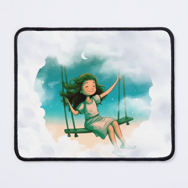 Item preview, Copy of Little girl swinging on moon designed and sold by msliewdesign.