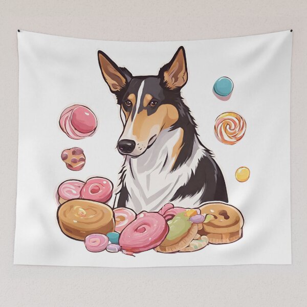 Item preview, Smooth Collie Dog And Sweets FASTFOODSANDDOGS designed and sold by GoodyPaws.