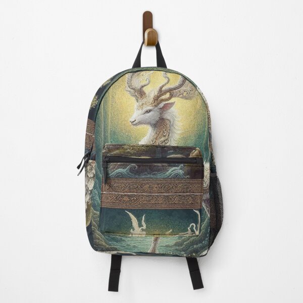 Item preview, White Guardian Deer in forest designed and sold by Illuministique.