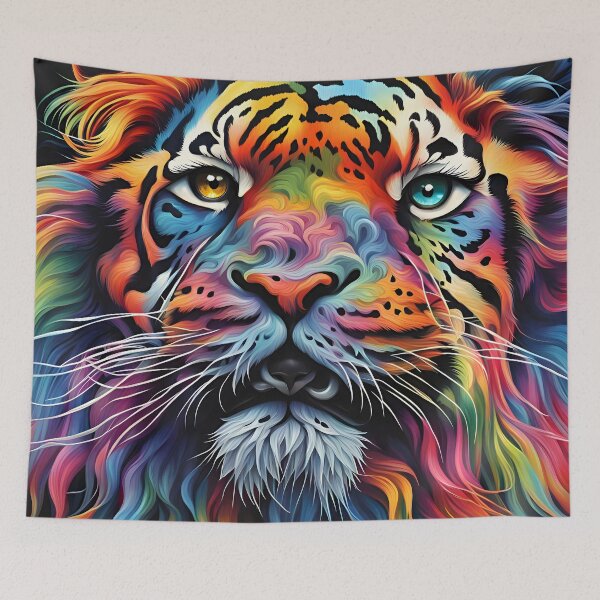 Item preview, Psychedelic Tiger designed and sold by DiscoGypsyFish.