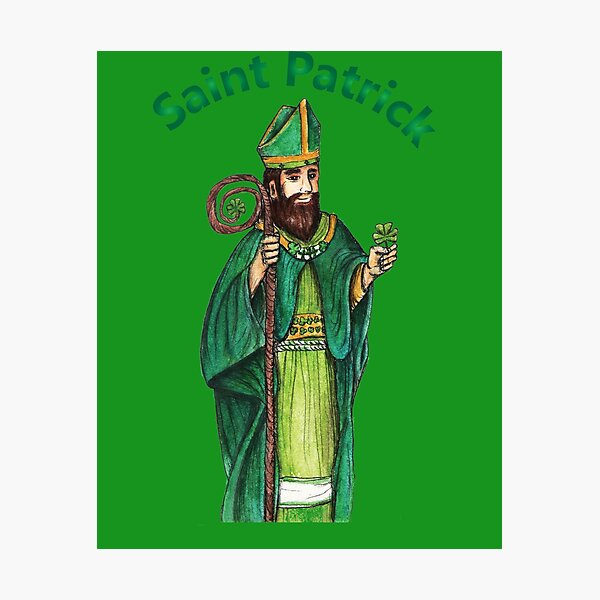 Item preview, Saint Patrick holding a clover explaining the mystery of the Holy Trinity designed and sold by Rafa-MB.