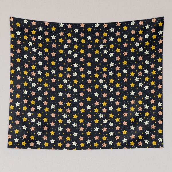 Item preview, cute stars on a black background designed and sold by burbura.