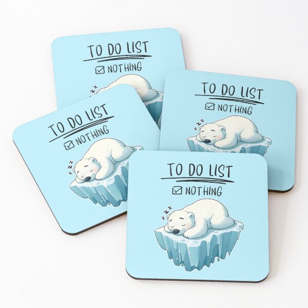 Item preview, To Do List - Sleeping Polar Bear Doing Nothing designed and sold by The magic  Yellow bus.