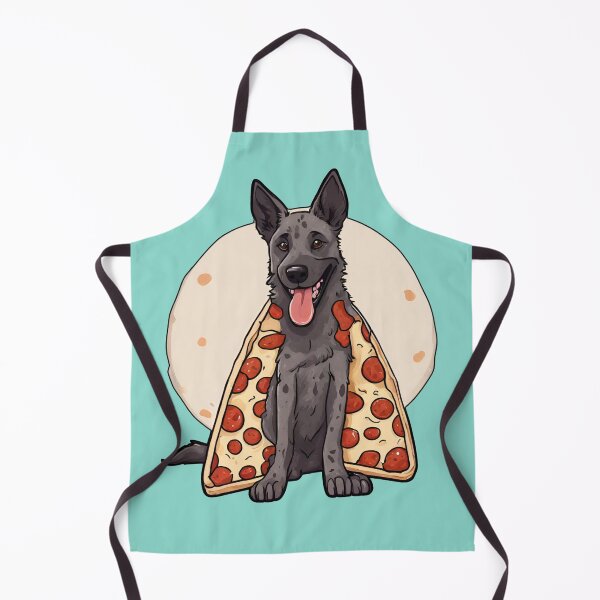 Item preview, Canine Comfort: Dutch Shepherd Snuggled under a Pizza Blanket FASTFOODSANDDOGS designed and sold by GoodyPaws.