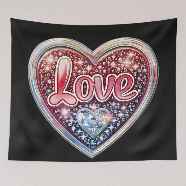 Item preview, Diamond Heart: Vibrant Affection designed and sold by AI-Only Creations.