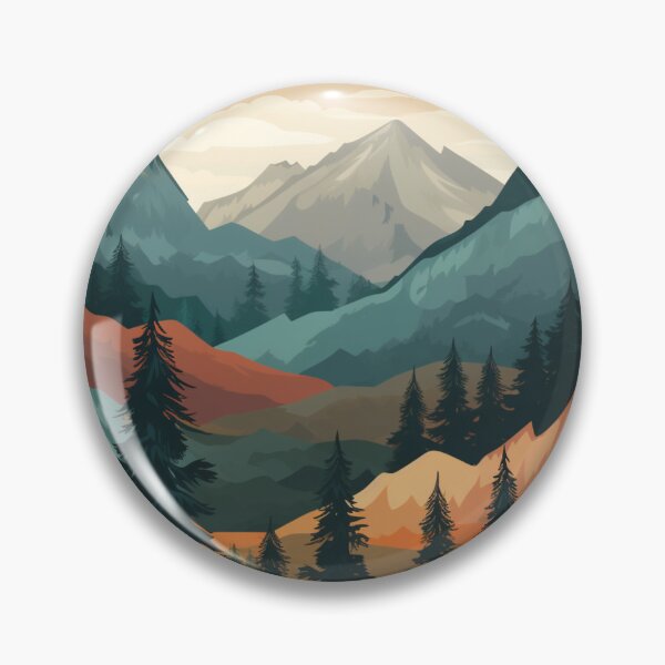 Item preview, Mountain Landscape Pattern  designed and sold by NicolasGlowArt.