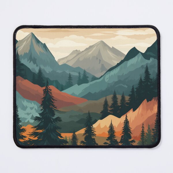 Item preview, Mountain Landscape Pattern  designed and sold by NicolasGlowArt.
