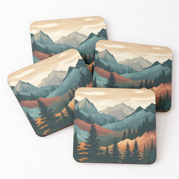 Item preview, Mountain Landscape Pattern  designed and sold by NicolasGlowArt.