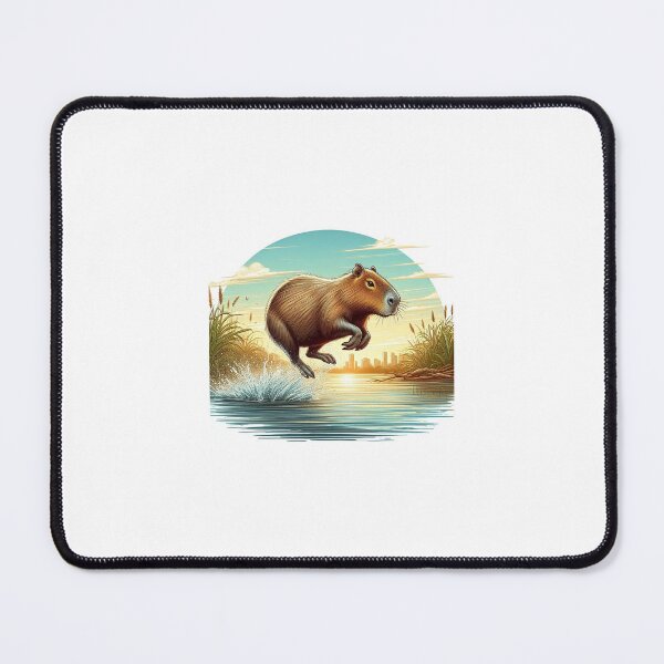 Item preview, Capybara Jumps into Lake-day version1 designed and sold by Capybara Art Lover.