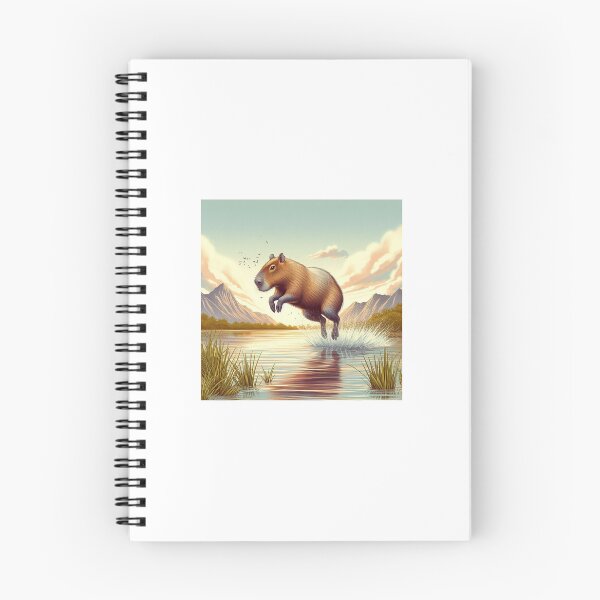 Item preview, Capybara Jumps into Lake-day version2 designed and sold by Capybara Art Lover.
