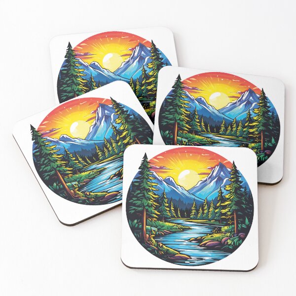 Item preview, Peaceful scene amidst green forests designed and sold by Ink-Kreativ.