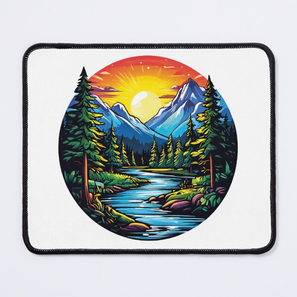Item preview, Peaceful scene amidst green forests designed and sold by Ink-Kreativ.