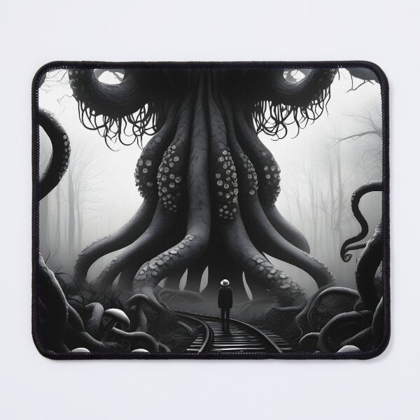 Item preview, Sinister Journey Black and White Train Tracks Octopus Tree designed and sold by Beachy.