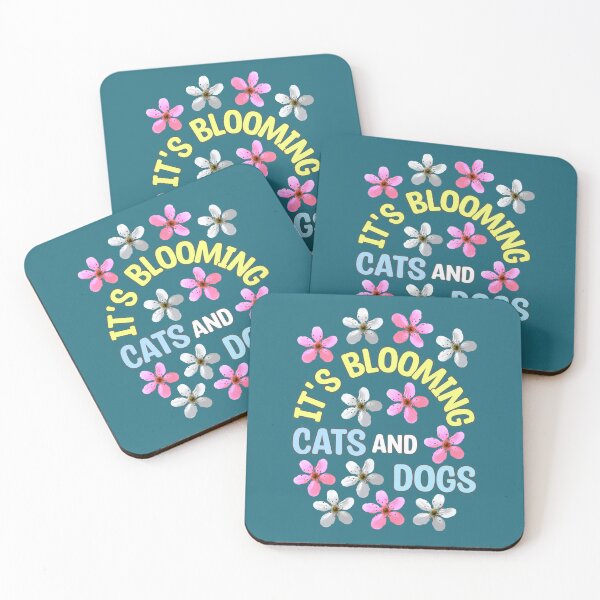 Item preview, It's blooming cats and dogs cute and funny spring greetings designed and sold by mariya-ivanova.
