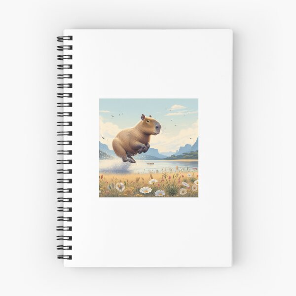 Item preview, Capybara Jumps into Lake-day version5 designed and sold by Capybara Art Lover.