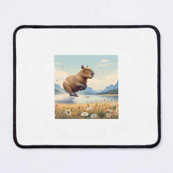 Item preview, Capybara Jumps into Lake-day version5 designed and sold by Capybara Art Lover.