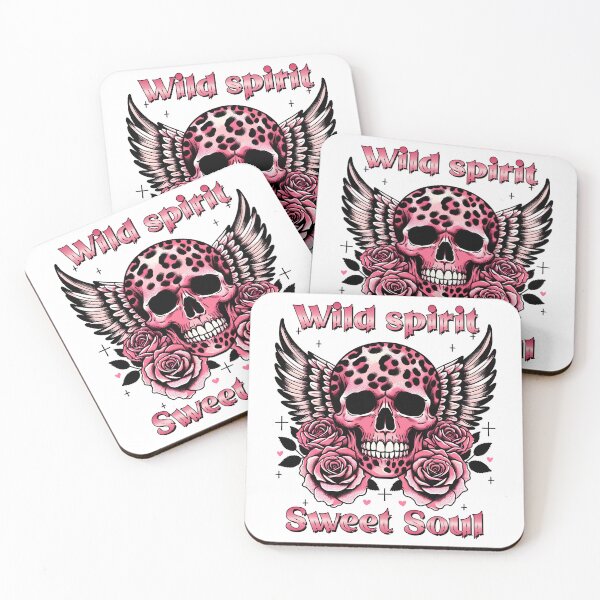 Item preview, Boho sugar skull, floral, pink, roses, wild spirit, sweet soul designed and sold by Margival.