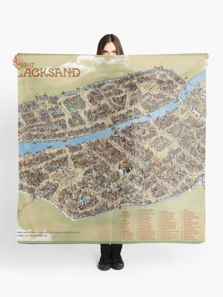 Thumbnail 1 of 3, Scarf, Port Blacksand: City of Thieves designed and sold by qpiii.