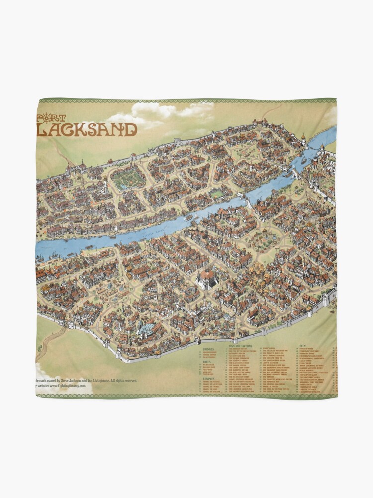 Thumbnail 2 of 3, Scarf, Port Blacksand: City of Thieves designed and sold by qpiii.