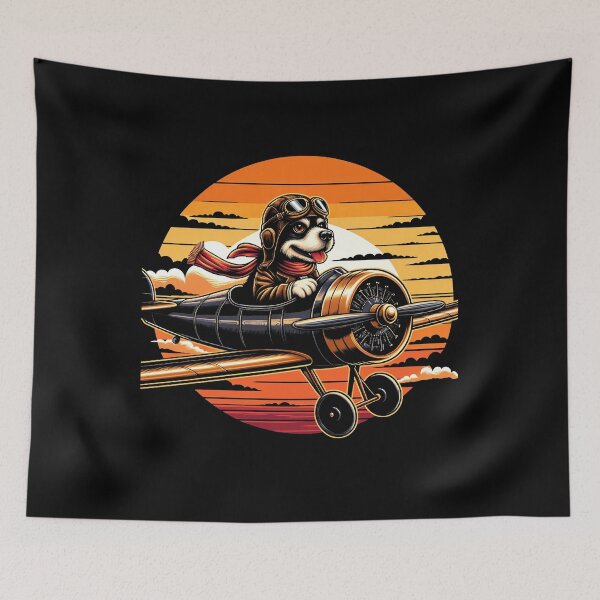 Item preview, pilot dog ,sunset designed and sold by panshop20.