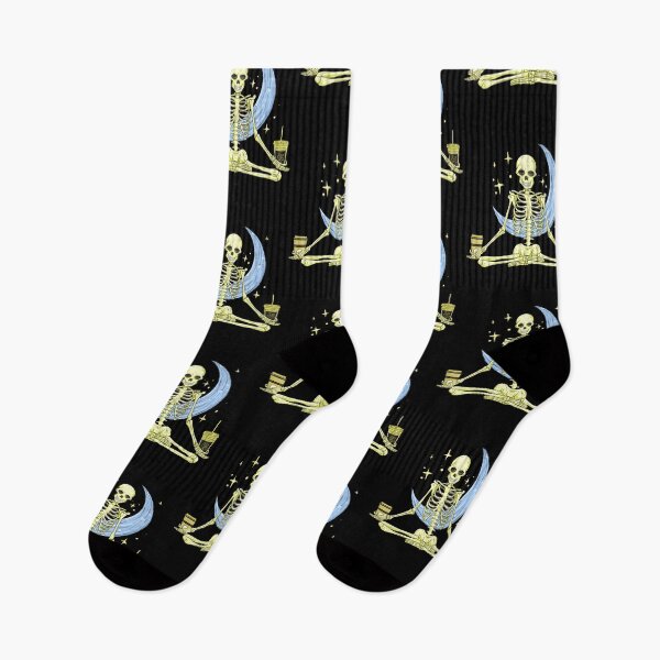 Item preview, Skeleton Doing Yoga And Drinking Coffee Meditation designed and sold by rutaiulae71.