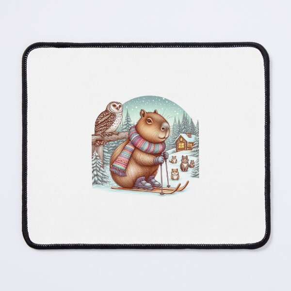 Item preview, Capybara at Ski Resort1 designed and sold by Capybara Art Lover.