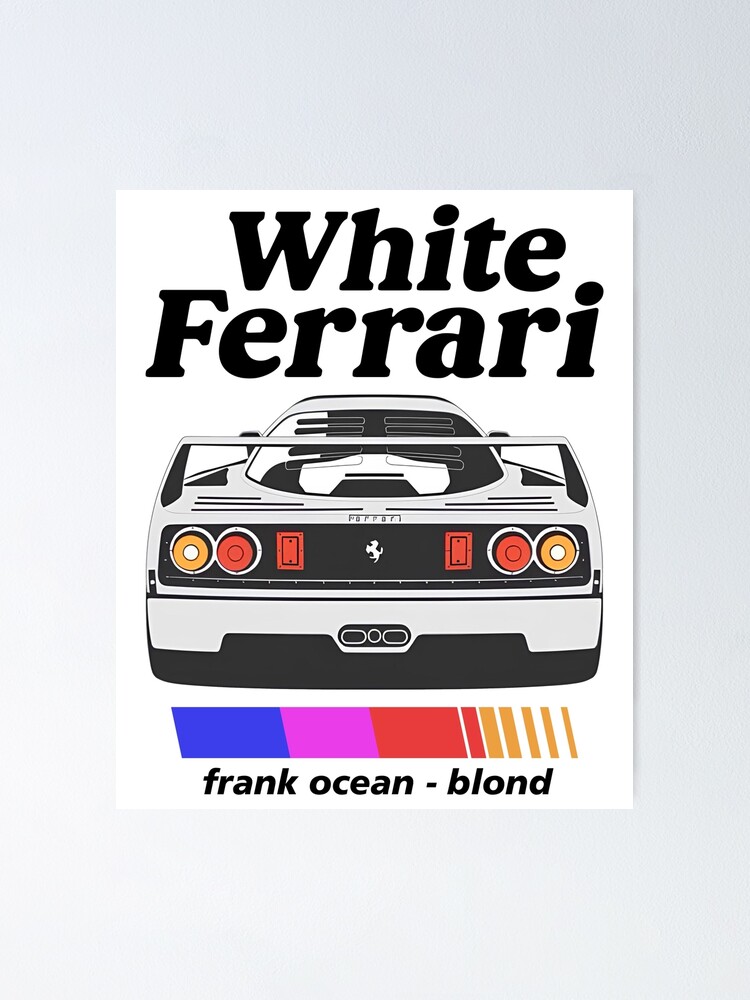 White Ferrari Vintage Car Frank Ocean