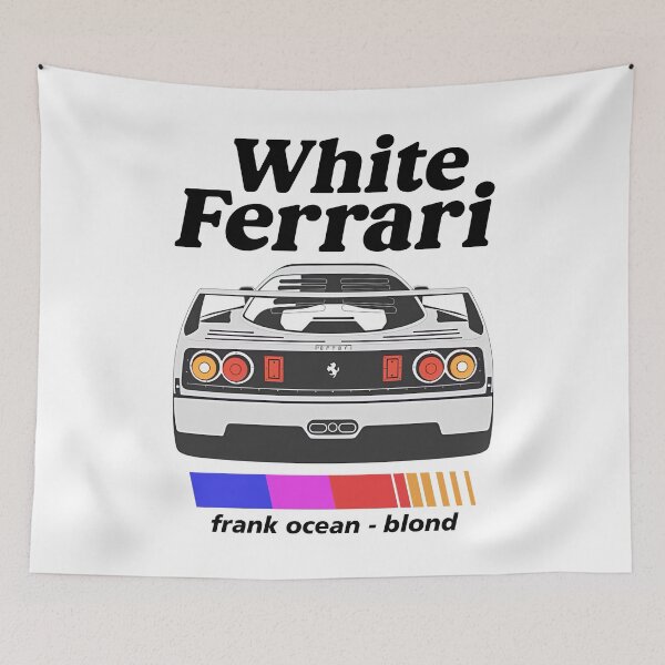 Item preview, Coche Antiguo Ferrari Blanco Frank Ocean designed and sold by DamnGoodDesign.