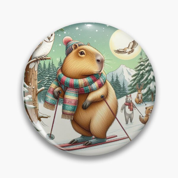 Item preview, Capybara at Ski Resort2 designed and sold by Capybara Art Lover.