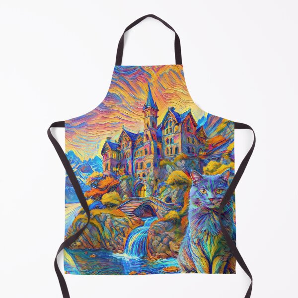 Item preview, Stylised castle and cat. DeepDream designed and sold by blackhalt.