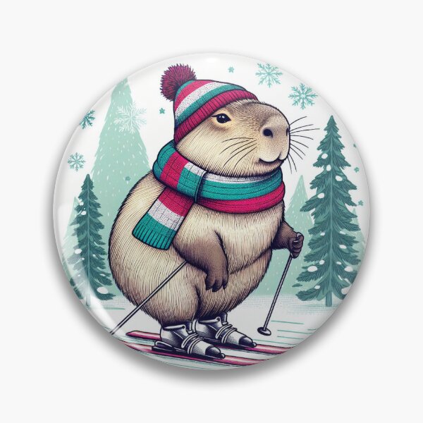 Item preview, Capybara at Ski Resort6 designed and sold by Capybara Art Lover.