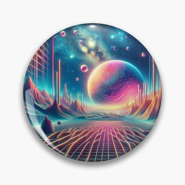 Item preview, Neon Dreamscape Odyssey – Synthwave Surrealism Widescreen Capture designed and sold by BeNiceOrDie.
