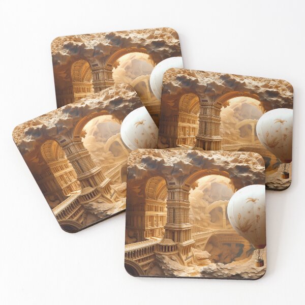 Item preview, Enchanted Desert Balloon Voyage - Fantasy Art designed and sold by Asymoney.