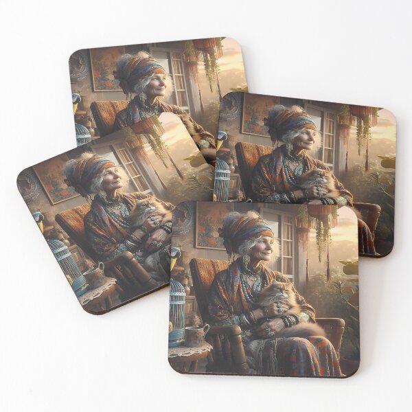 Item preview, Bohemian Lady on her Veranda designed and sold by Vibranta Studio.