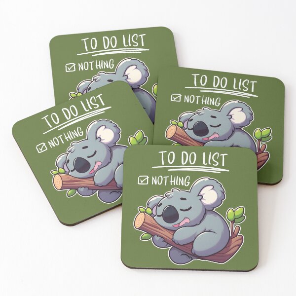 Item preview, To Do List - Sleeping Koala Bear Doing Nothing designed and sold by The magic  Yellow bus.