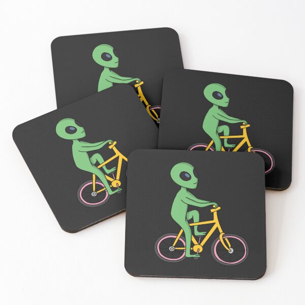 Item preview, Alien on a bicycle designed and sold by ShopMaxiDesigns.