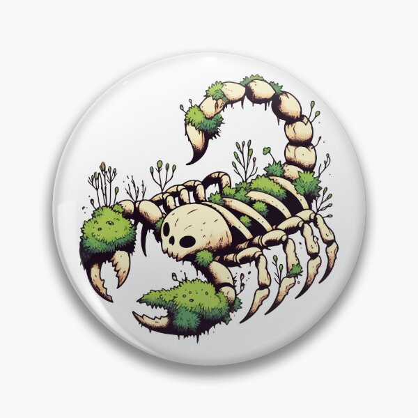 Item preview, Skull Bones Scorpion Overgrown With Moss Plants designed and sold by TomFrontierArt.