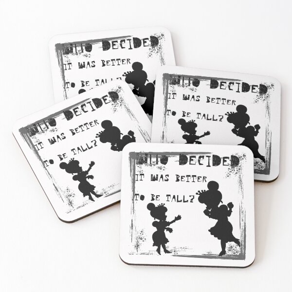 Item preview, WHO DECIDED IT WAS BETTER TO BE TALL? Silhouettes and Reflections: Challenging Height Norms with black letters designed and sold by SplashTastic.