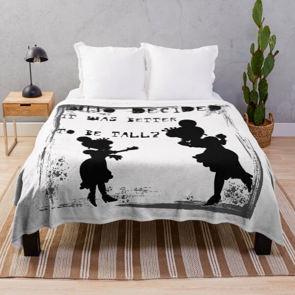 Item preview, WHO DECIDED IT WAS BETTER TO BE TALL? Silhouettes and Reflections: Challenging Height Norms with black letters designed and sold by SplashTastic.