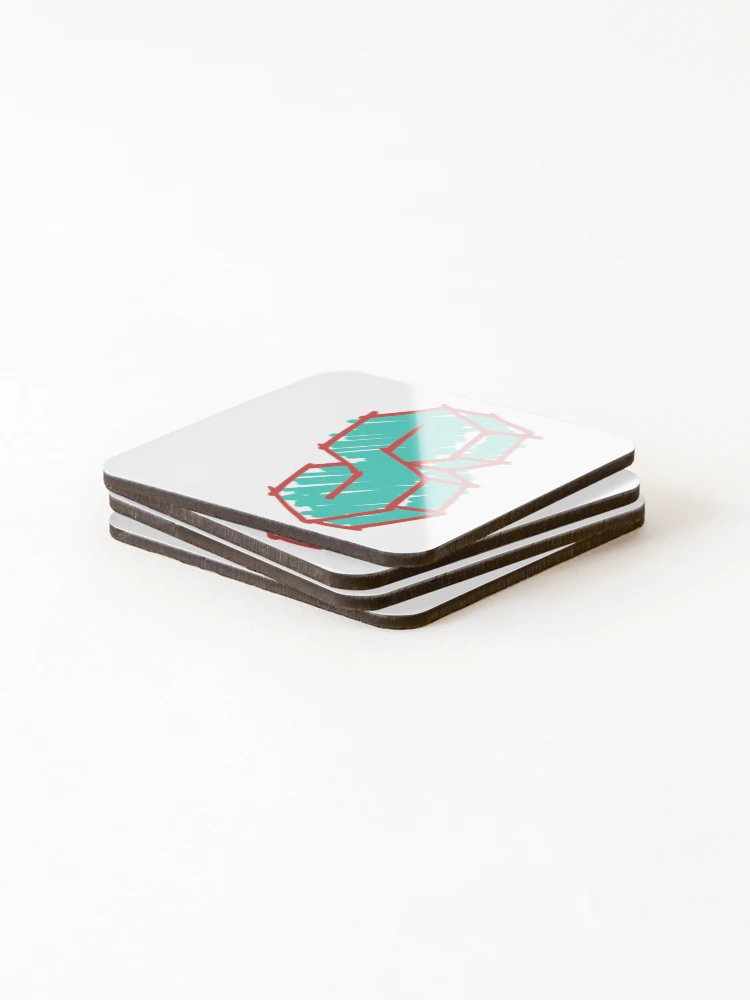 Thumbnail 4 of 5, Coasters (Set of 4), Cool S Drawing designed and sold by Childish by Design.