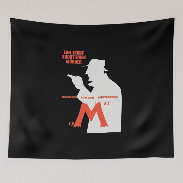 Item preview, Fritz Lang's Masterpiece: 'M' Tribute Tee - Noir Elegance designed and sold by Boogosh.
