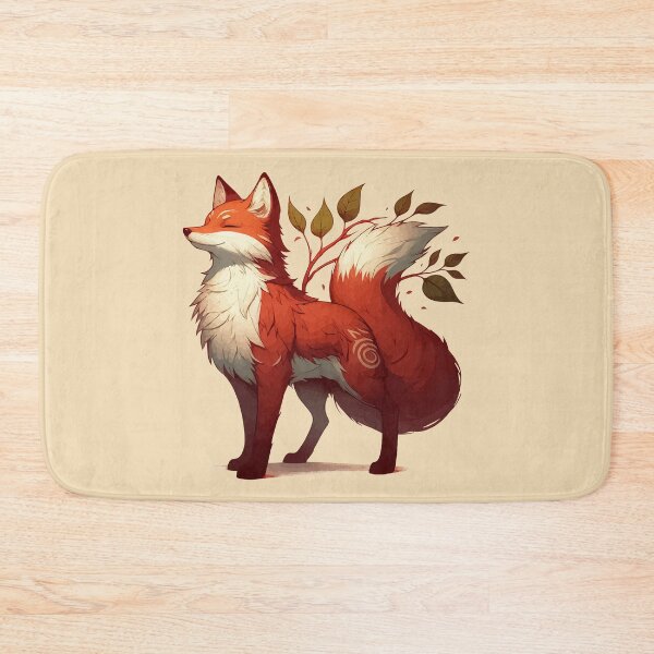 Item preview, Cute adorable fox spirit in autumn colors designed and sold by TomFrontierArt.