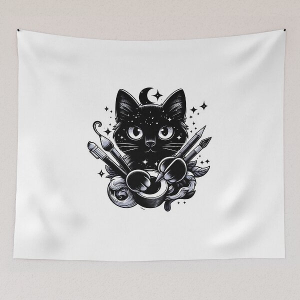 Item preview, black cat designed and sold by buzztrendshop.