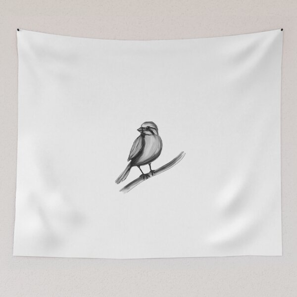 Item preview, sparrow on a branch designed and sold by enesart2022.