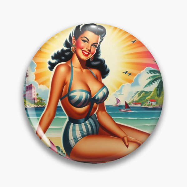 Item preview, Summer Beach Pin-up designed and sold by PulpVintage.