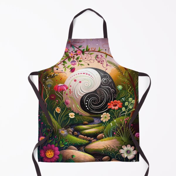 Item preview, Enchanted Bloom: A Surreal Journey Through Whimsical Nature yin yang designed and sold by Moisky Art.