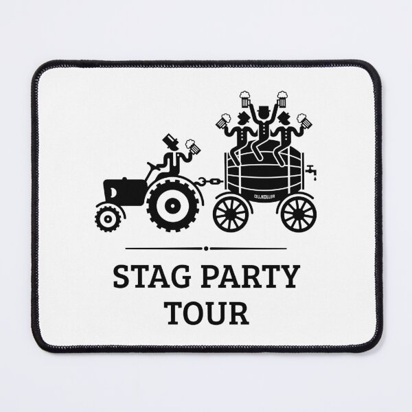 Item preview, Stag Party Tour With Tractor And Beer Barrel (Black) designed and sold by MrFaulbaum.
