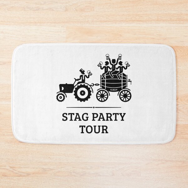 Item preview, Stag Party Tour With Tractor And Beer Barrel (Black) designed and sold by MrFaulbaum.
